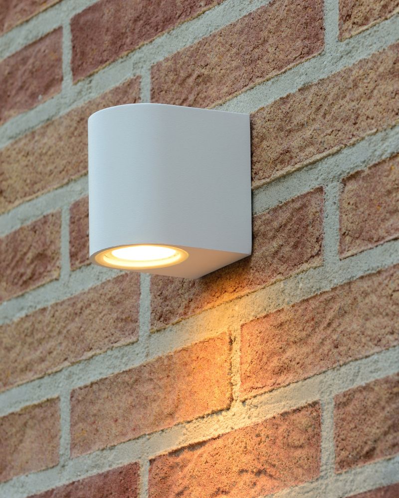 Lucide ZARO - Nástenné bodové svietidlo Vonkajšie - 1xGU10 - IP44 - Biele